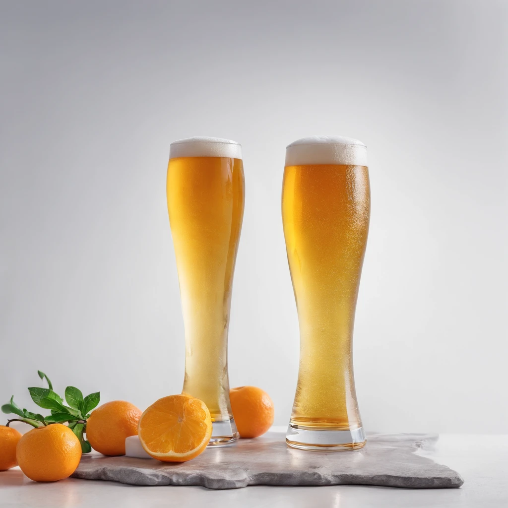 Glass with lots of beer, foaming, lots of white foam, foam explosion, foam clouds, drops explosion, cold beer, glass with bubbles due to cold, glass only, yellow beer, photo suspended in the air, neutral background background, high brightness, surrealism, soft light, studio lighting, diffused light, shallow depth of field, sharp focus --auto