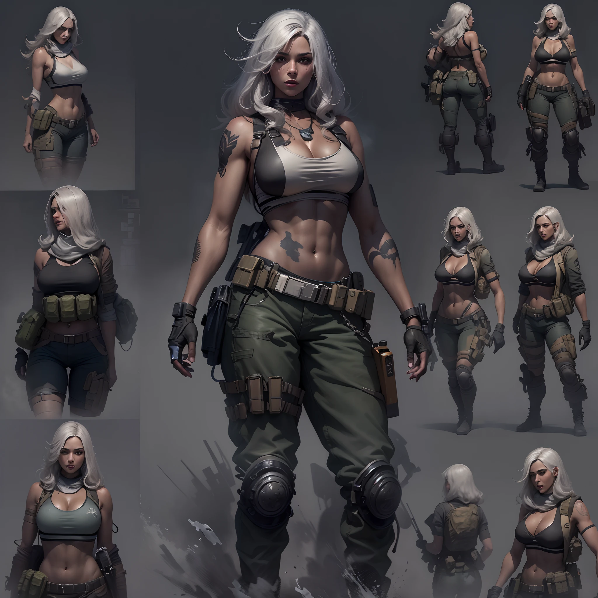 Gere uma imagem  detalhada da personagem Mara, also known as 'Mara Death Dealer', do jogo Call of Duty: Modern Warfare. Describe its appearance, in a bikini, corpo escultural, flowing hair, equipamento, personality and any other relevant information that makes her an iconic character in the game."