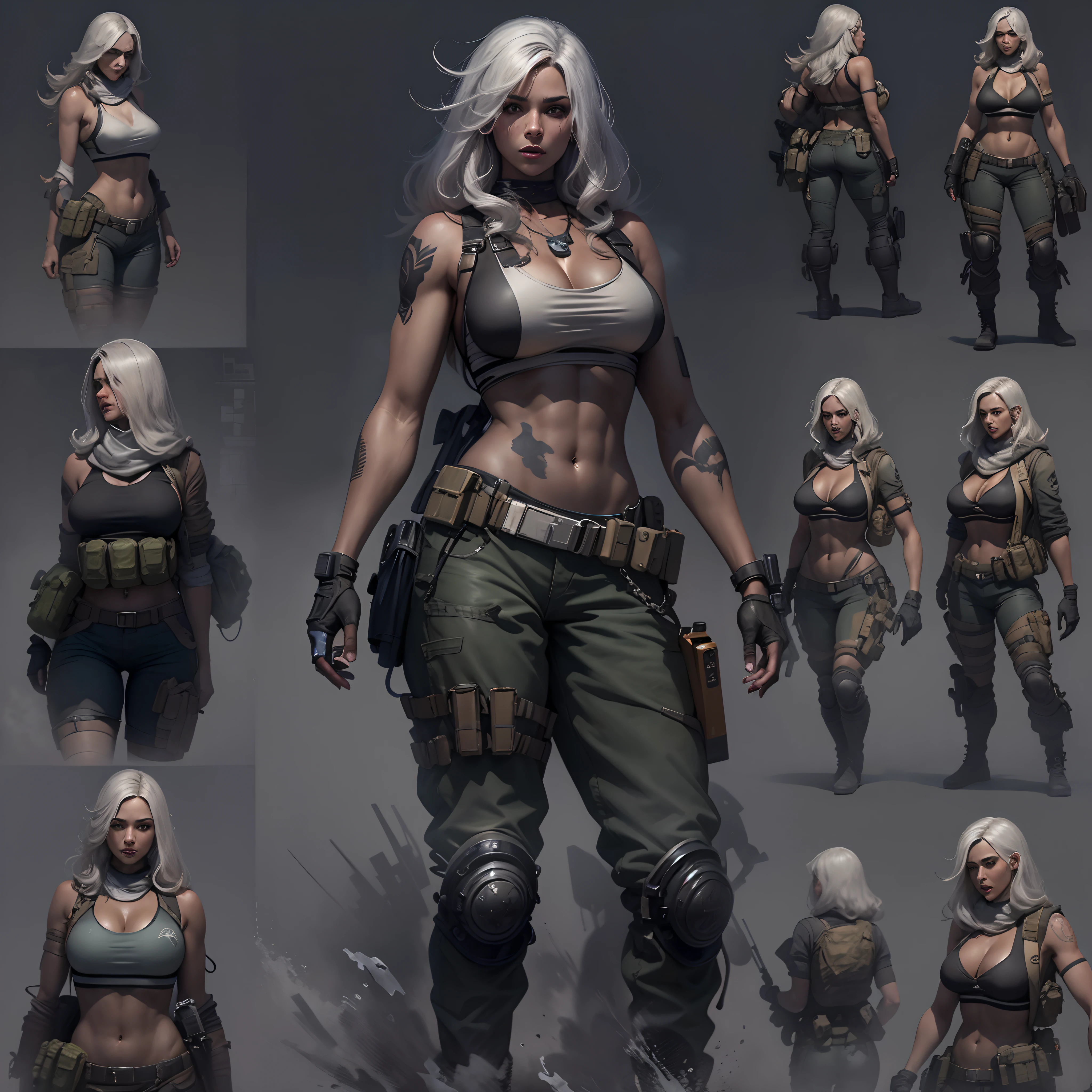 Gere uma imagem  detalhada da personagem Mara, also known as 'Mara Death Dealer', do jogo Call of Duty: Modern Warfare. Describe its appearance, in a bikini, corpo escultural, flowing hair, equipamento, personality and any other relevant information that makes her an iconic character in the game."