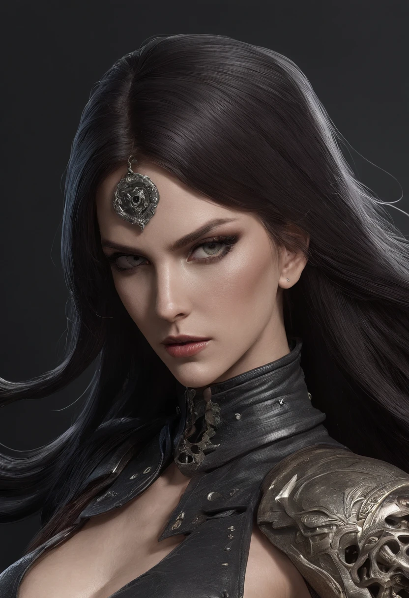 Gere uma imagem detalhada da personagem Mara, also known as 'Mara Death Dealer', do jogo Call of Duty: Guerra moderna. Describe its appearance, in a bikini, corpo escultural, flowing hair, Equipamento, personality and any other relevant information that makes her an iconic character in the game."