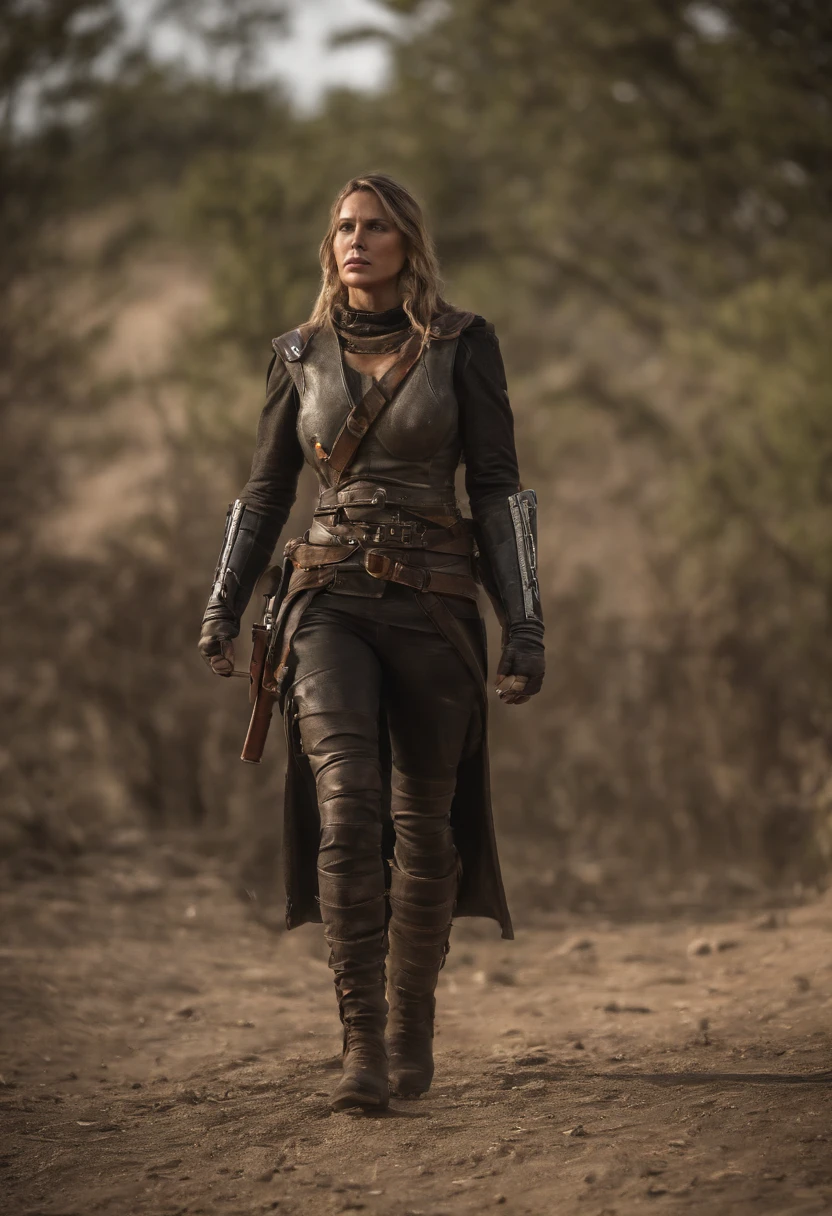 Gere uma imagem detalhada da personagem Mara, also known as 'Mara Death Dealer', do jogo Call of Duty: Guerra moderna. Corpo inteiro, Describe its appearance, in a bikini, corpo escultural, flowing hair, Equipamento, personality and any other relevant information that makes her an iconic character in the game."