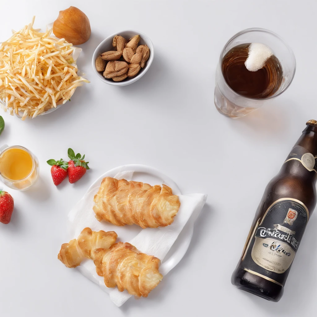 8K, Raw photo, Best Quality, masutepiece,Realistic, Photorealsitic,Clear focus, ,Professional Lighting,Front lighting,BRAEK,White background,beer,Cheers