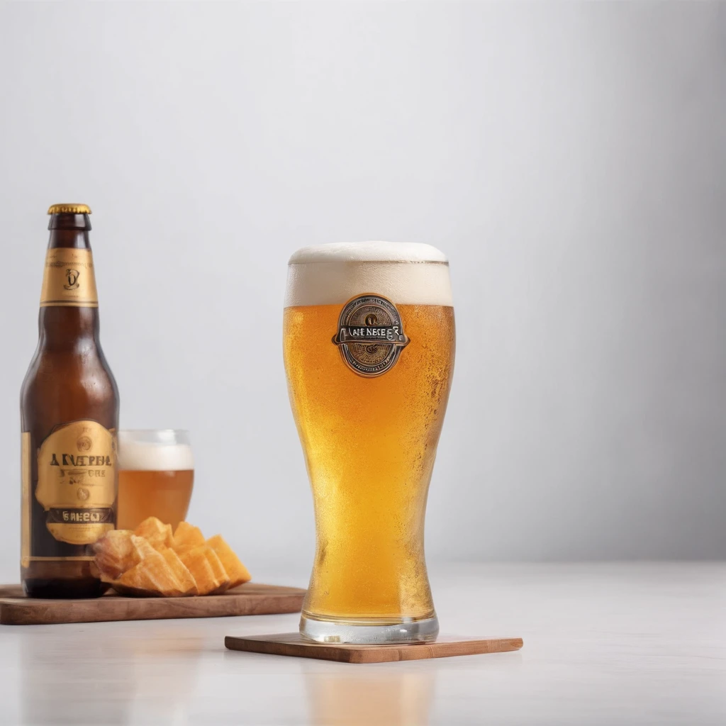 8K, Raw photo, Best Quality, masutepiece,Realistic, Photorealsitic,Clear focus, ,Professional Lighting,Front lighting,BRAEK,White background,beer,Cheers