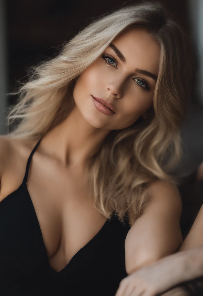 woman with matching tank top and panties, fille sexy aux yeux bleus, Portrait Sophie Mudd, Portrait de Corinna Kopf, cheveux blonds et grands yeux, selfie of a young woman, ohne Maquillage, maquillage naturel, Look directly into the camera, Visage avec Artgram, dezentes Maquillage, Superbe photo du corps entier, dans la chambre, gros seins, Blonde, Latin, belle dents