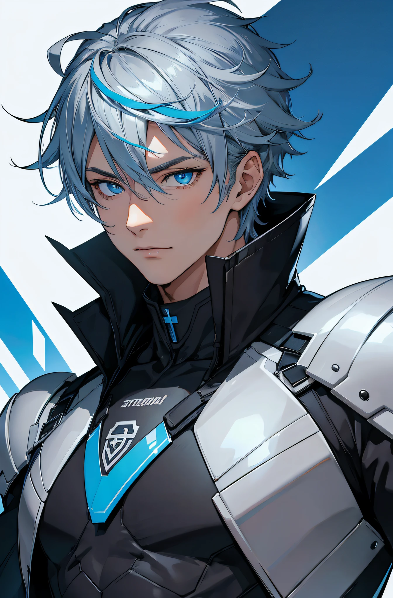 (a highres,ultra - detailliert),1Male persons,ALS ERWACHSENER,stattlich,ein breitschultriger,blue-colored eyes,Schwarzes Haar,eisig,Zauberei