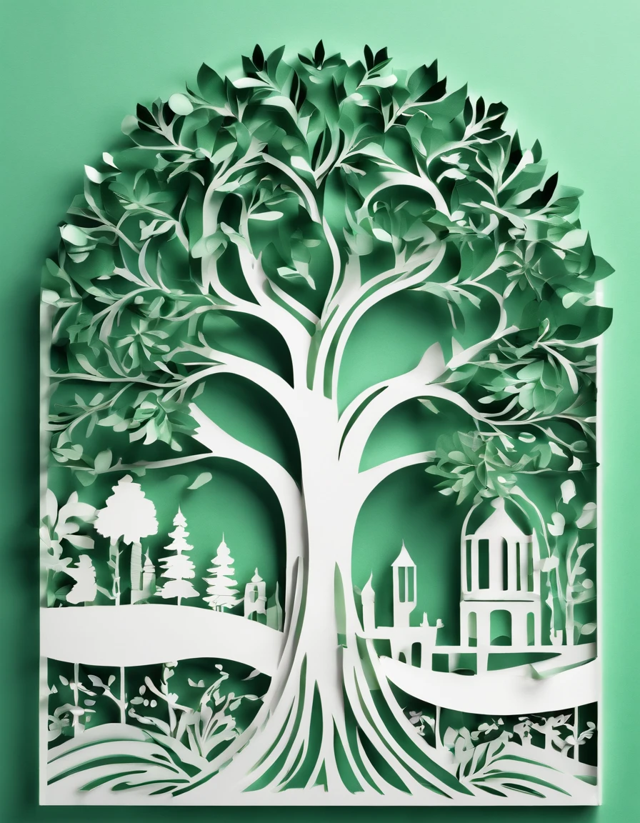 Green tree, wine, oasis, (highres, best quality:1.2), radiance, soft contours,