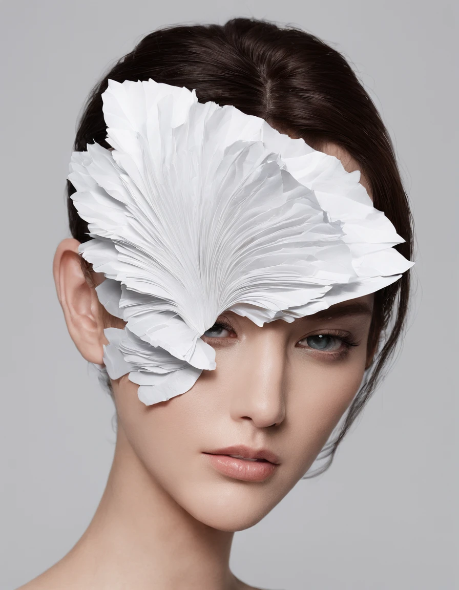 Brain, paper, sakamoto, (highres, best quality:1.2), radiance, soft contours,