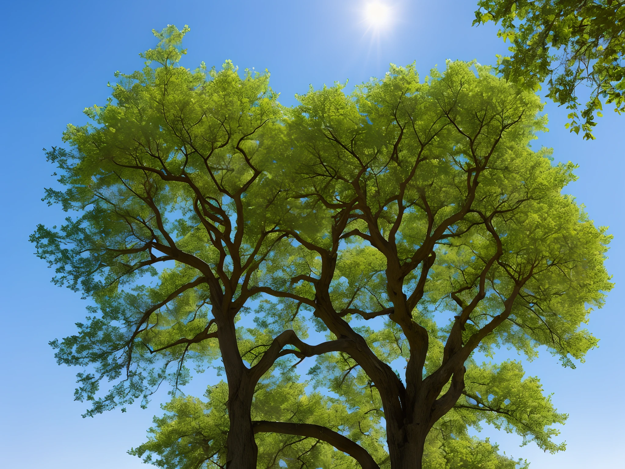 strong tree with angels around