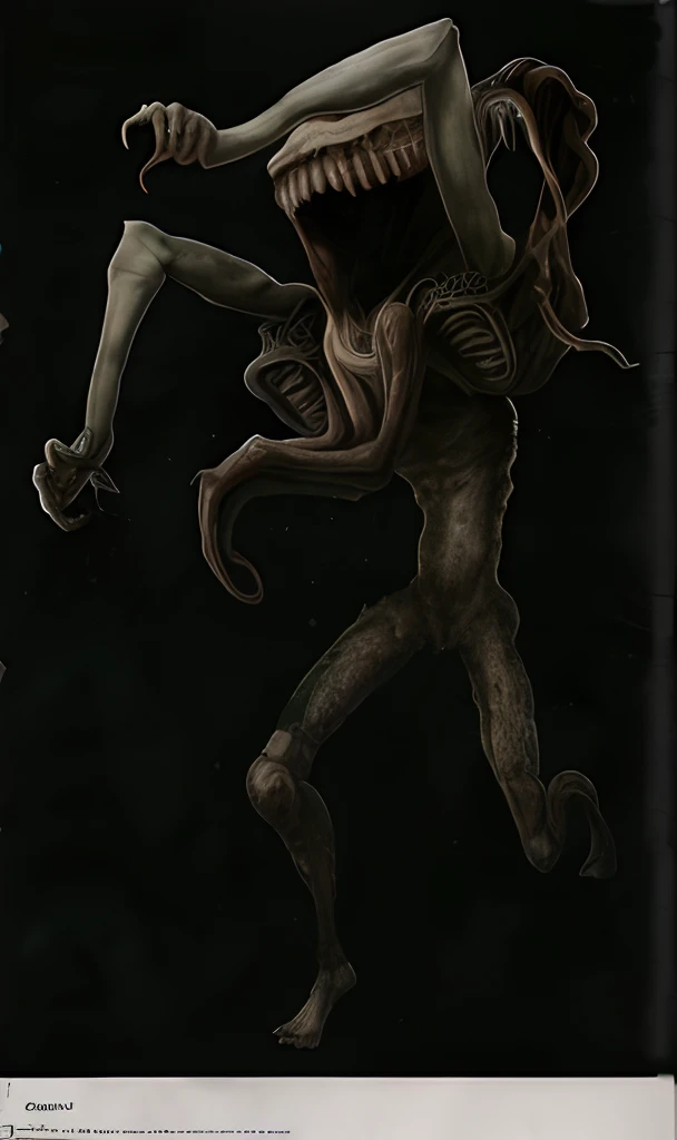 alien with a backpack on his back, Arte conceitual de Silent Hill, Anton Semenov, Demogorgon, Foto de SCP-173, Estilo de Dave McKean, resident evil virus concept art, SCP-049, inspirado em Dave McKean, Jean - Baptiste Monge, Arte conceitual de Bloodborne, Chtulhu, O Mal Dentro do Monstro
