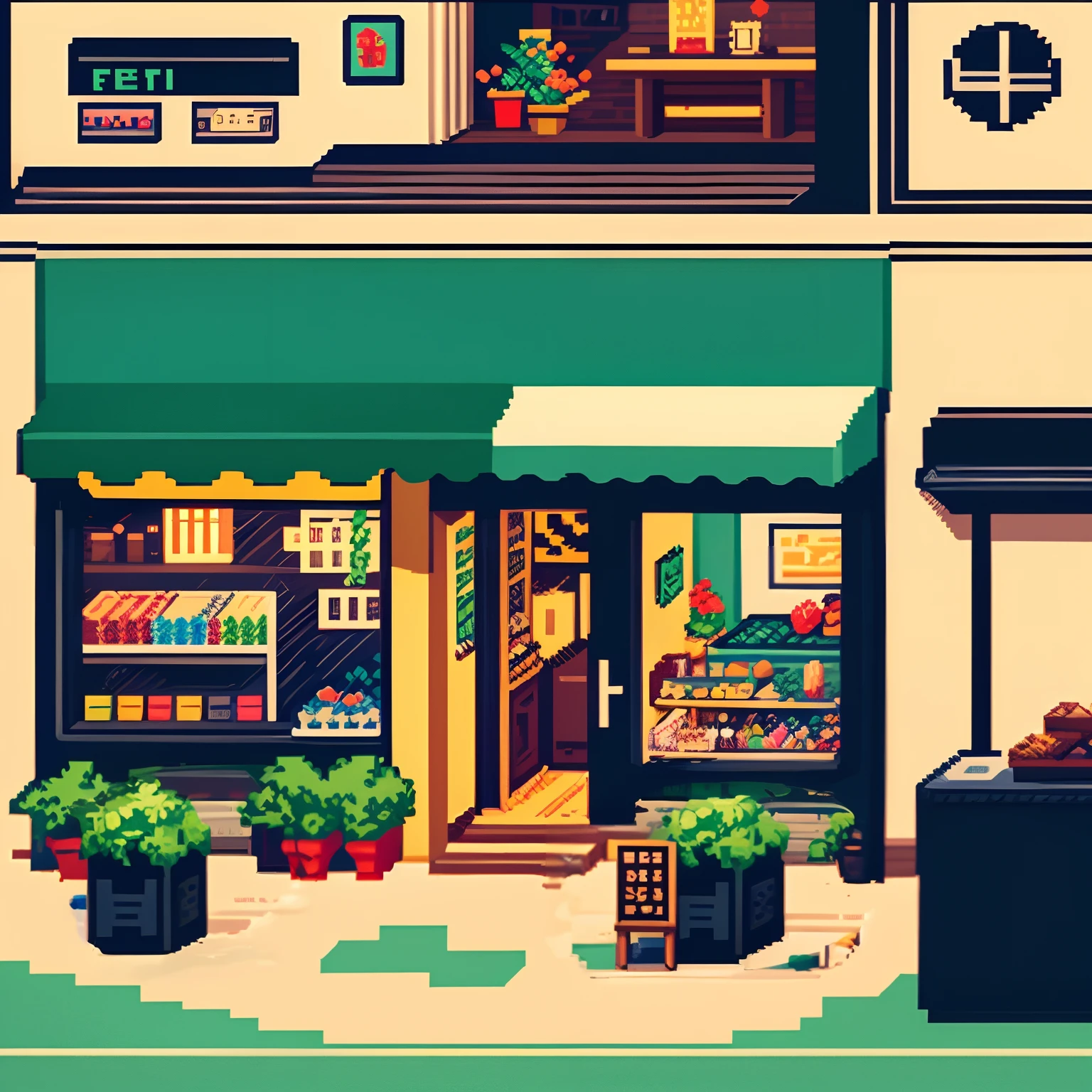 Pixel art There is nothing in front of the store