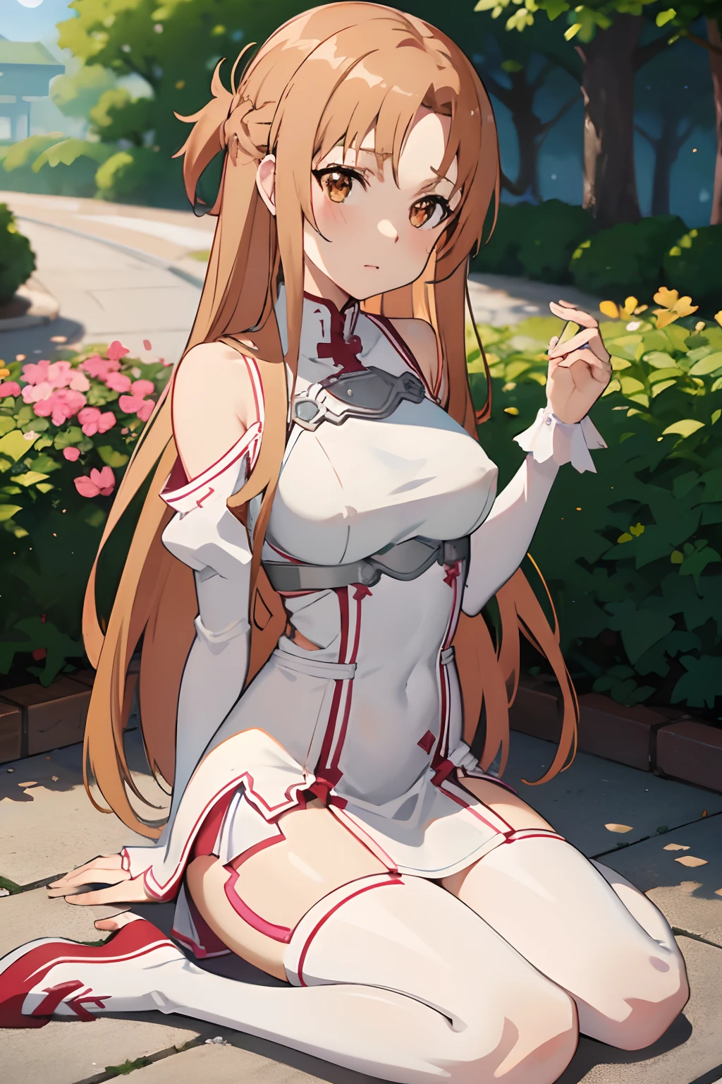 {asuna yuuki(sword art online)}, 1girl, ​masterpiece、top-quality、NSFW, {fullnude}、pink nipples、{{orgasm}}, vagina, lovejuice, {roach in vagina}, {Metamorphosis}、A slender、