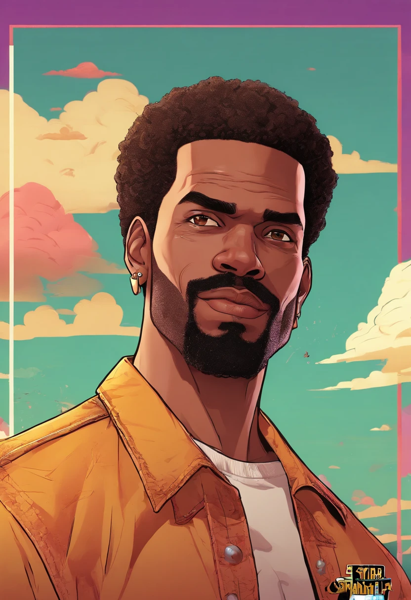 Pretty handsome Afro-latino, detailed face, best quality, high quality, skin indentation, skin pores, textured skin, analog, film grain, detailed eyes, perfect mouth, 8k, uhd, 8k uhd, closed mouth, casual clothes, goatee, dark skin, dark skinned Latino