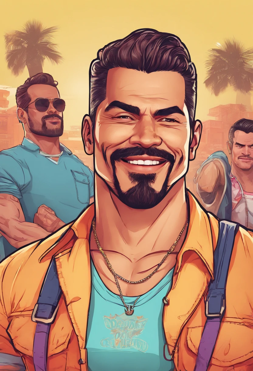 Pretty handsome latino, detailed face, best quality, high quality, smiling, slicked back hair, undercut fade, skin pores, textured skin, analog, film grain, detailed eyes, perfect mouth, 8k, uhd, 8k uhd, closed mouth, casual clothes, goatee, faded haircut