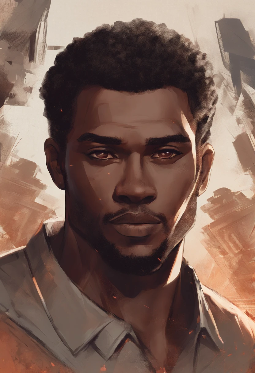 Pretty handsome Afro-latino, detailed face, best quality, high quality, smiling, slicked back hair, undercut fade, skin pores, textured skin, analog, film grain, detailed eyes, perfect mouth, 8k, uhd, 8k uhd, closed mouth, casual clothes, goatee, dark skin, dark skinned Latino