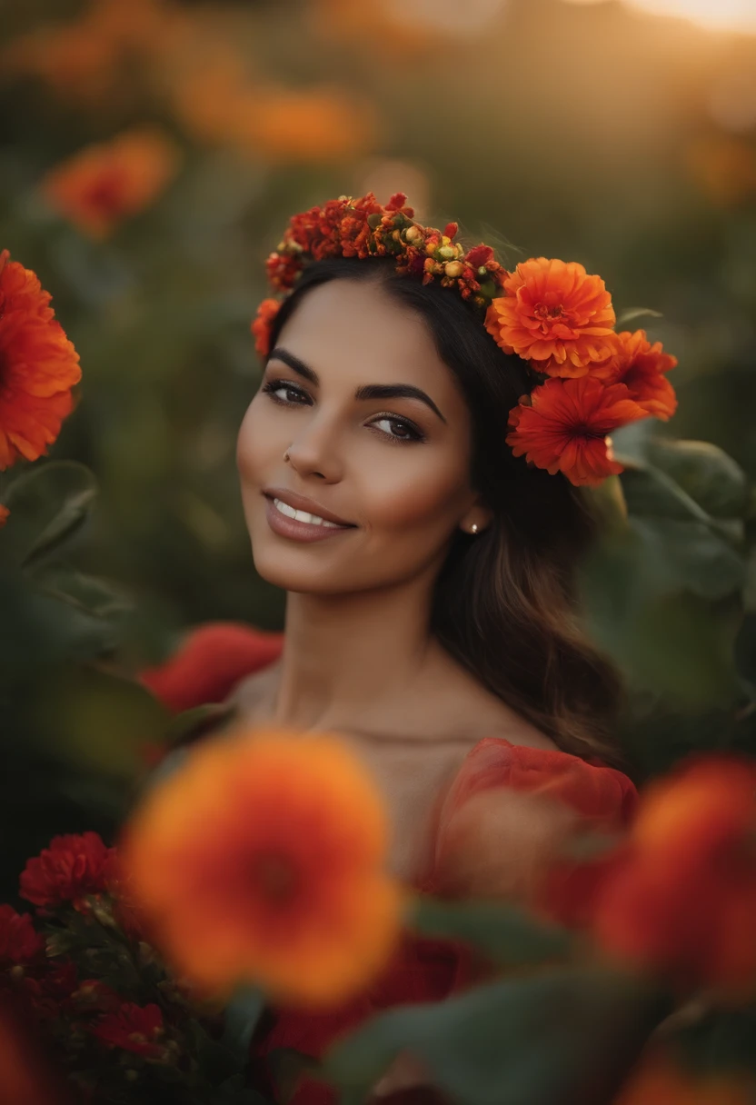 There is a young woman holding a flower in her hand, Menina africana de pele clara, Parece Fabiula Nascimento, segurando uma flor, icaro carvalho, Valentina Embaralhamento, com flores, 3 5 year brazilian mother, andrea rocha, Anos Imane, Malika Favre, holding magic flowers, Beautiful girl, Alexis Flor