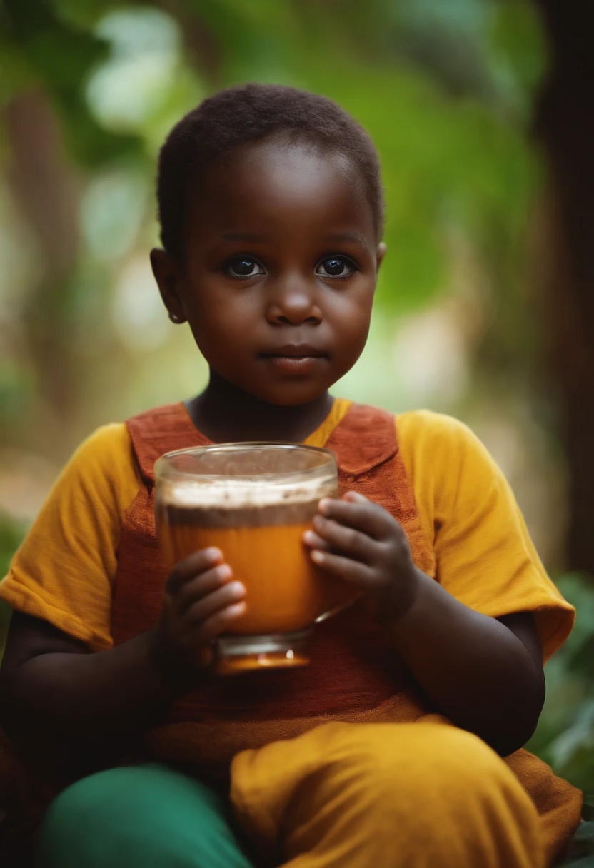 black holding cocoa