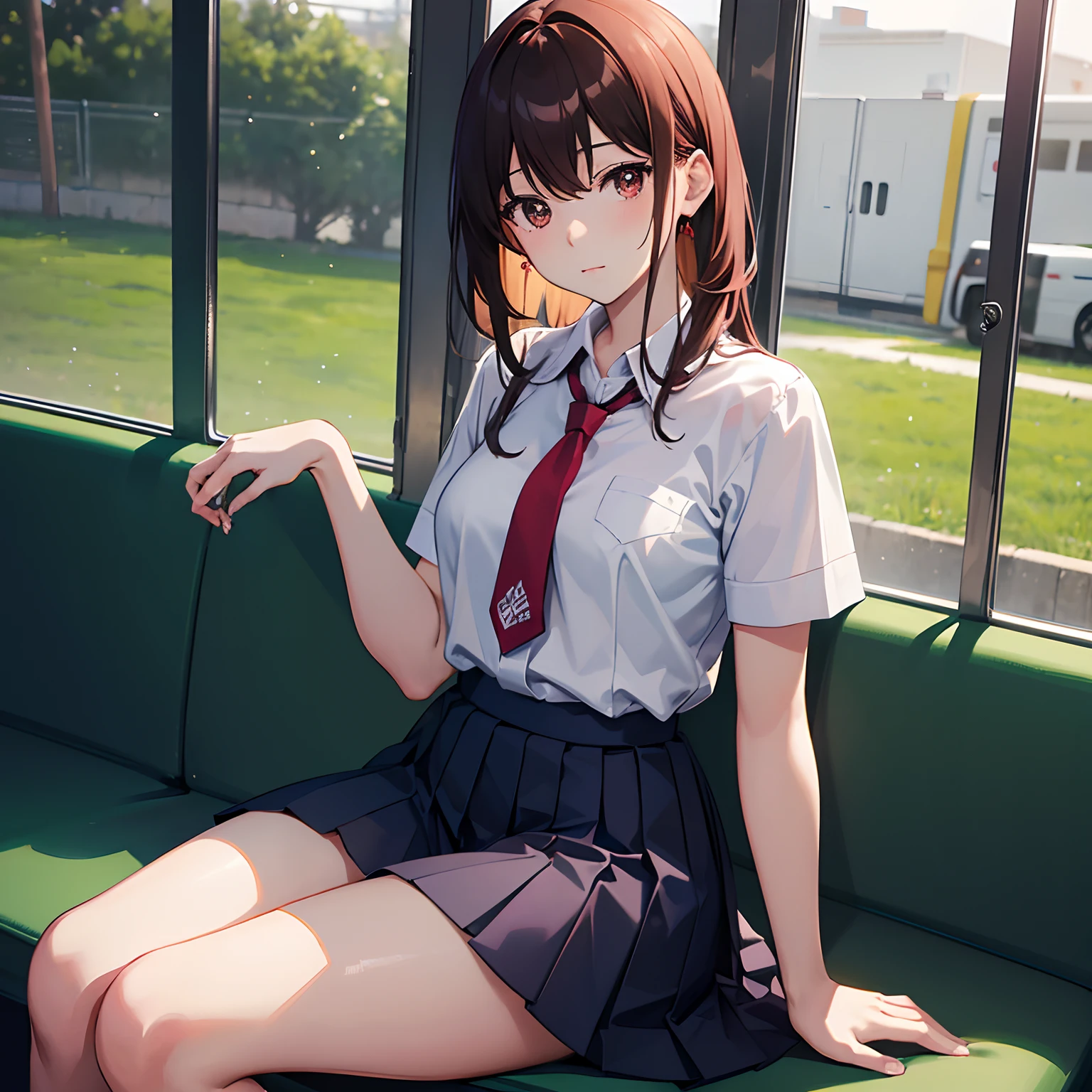 Having sex with a man in the car, man behind, woman kneeling, see penis, large and long penis, White fluid squirts from the tip of the penis., Embarrassedุ 18, severe, stepsister , Embarrassed, red face, School uniform, Being squeezed by a man, see a man&#39;s face, Men 1 Women 1, missionary