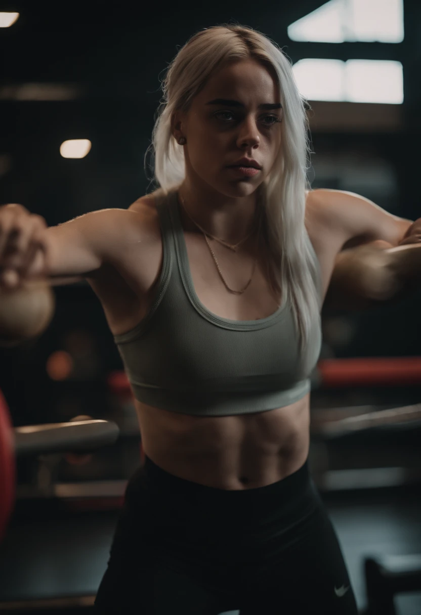 billie eilish muscle gym