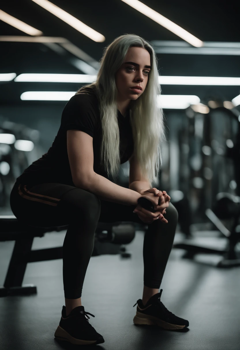 billie eilish muscle gym