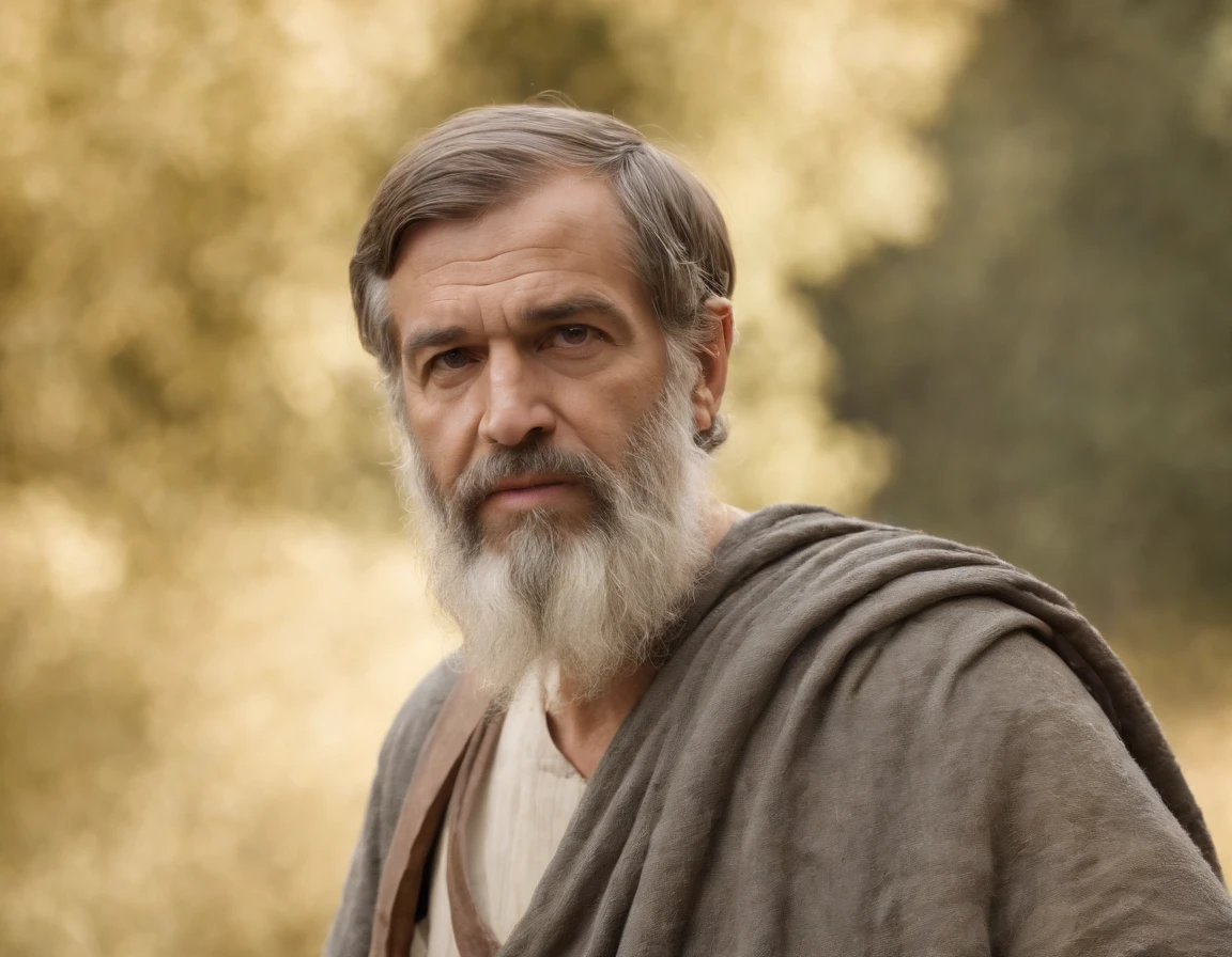 Make a high-resolution image of the Greek philosopher Plato taking into account the setting of that time
