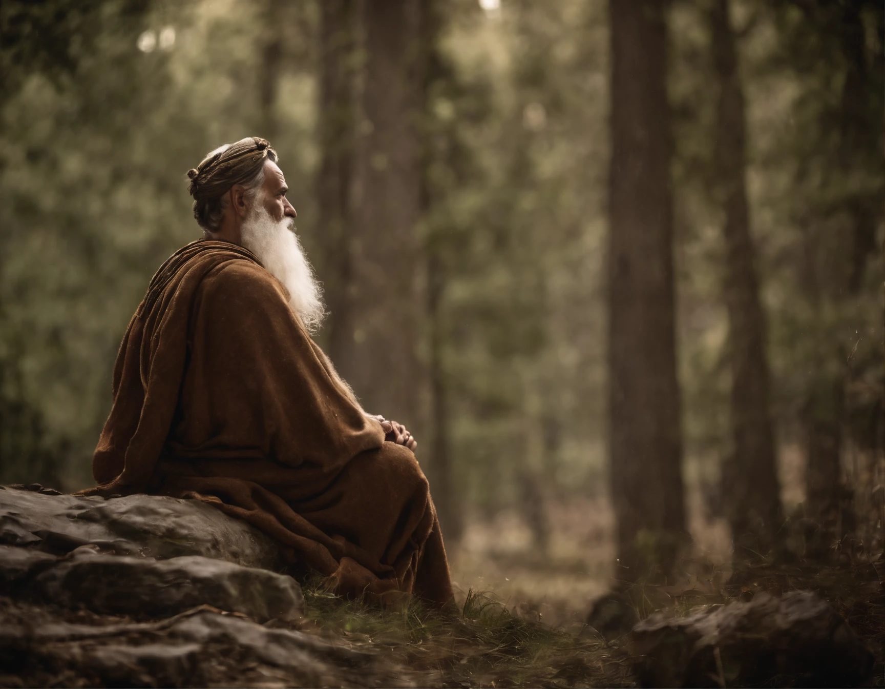 Make a high-resolution image of the Greek philosopher Plato taking into account the setting of that time