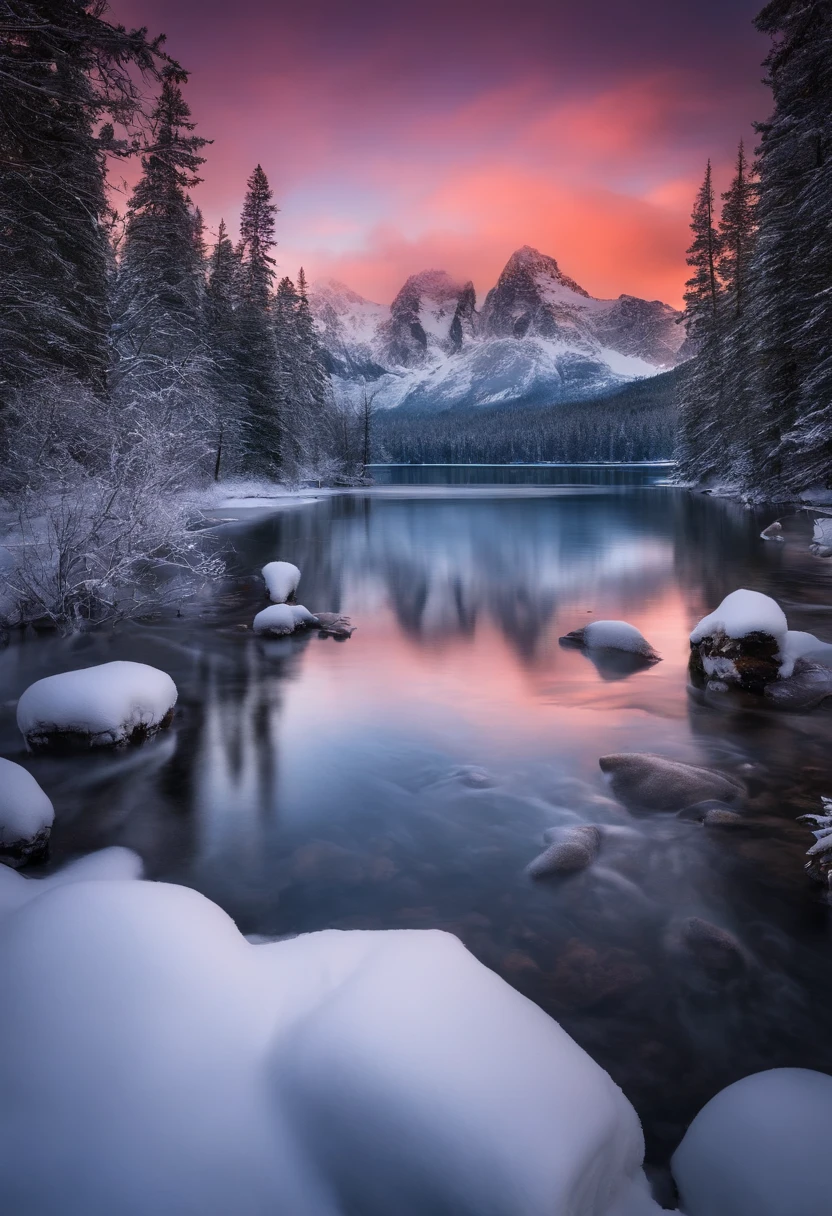 Beautiful snow-capped mountains，snow landscape，Nature views