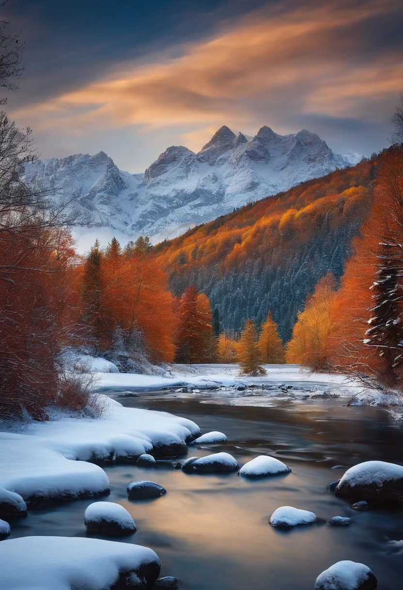 Landscape with snow