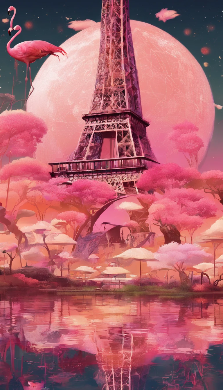 nature (flamingos, Baobab tree), iconic landmarks (Eiffel Tower), space (Venus), technology (World Wide Web source code NFT), and food (world's largest pizza).