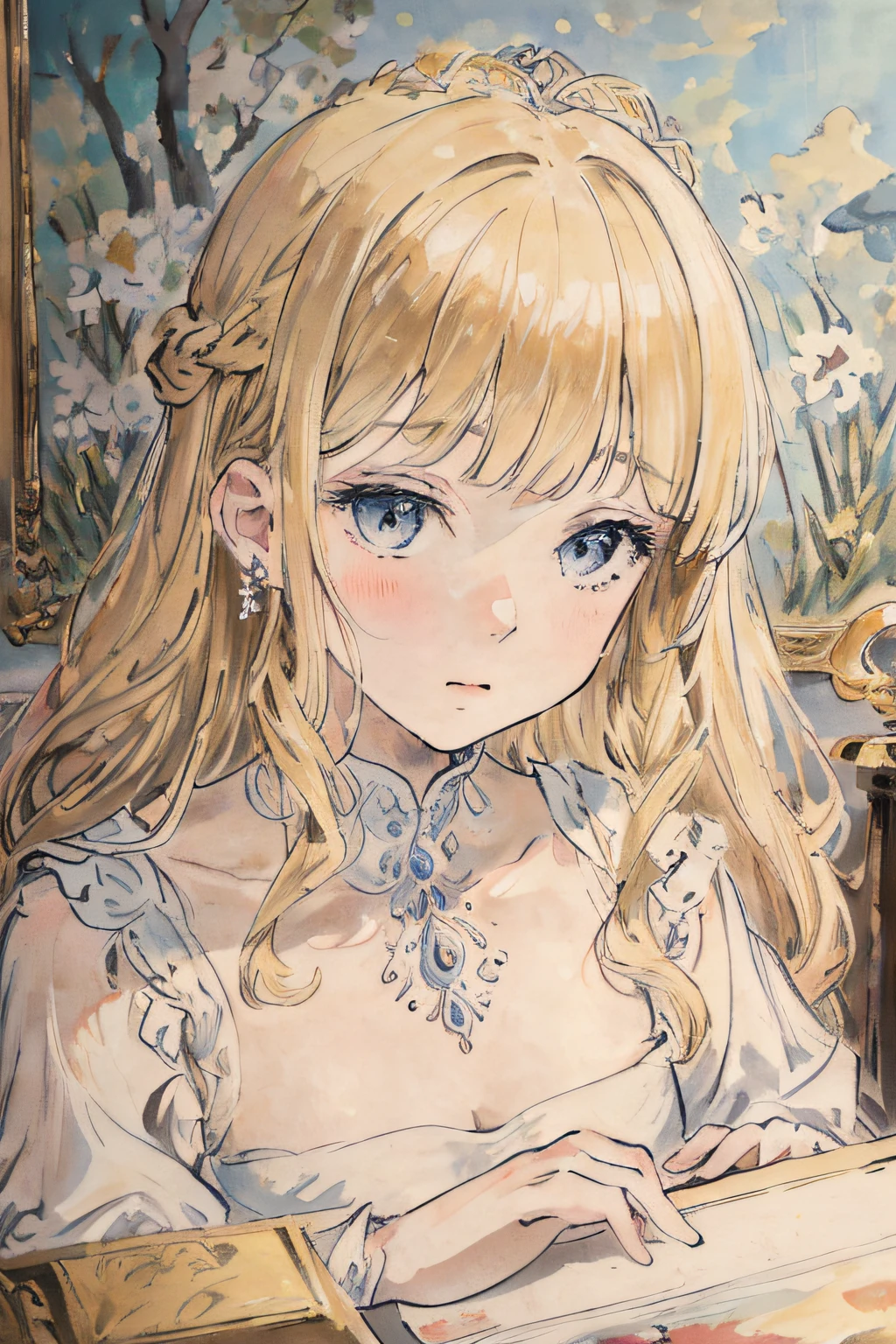 masterpiece, best quality, an extremely delicate and beautiful girl,an extremely delicate and beautiful, world masterpiece theater, ultra-detailed, highly detailed, best quality, blonde hair, highres, extremely detailed,1girl, best quality, illustration, looking at viewer, impasto, canvas, oil painting, realistic, realist ,real,