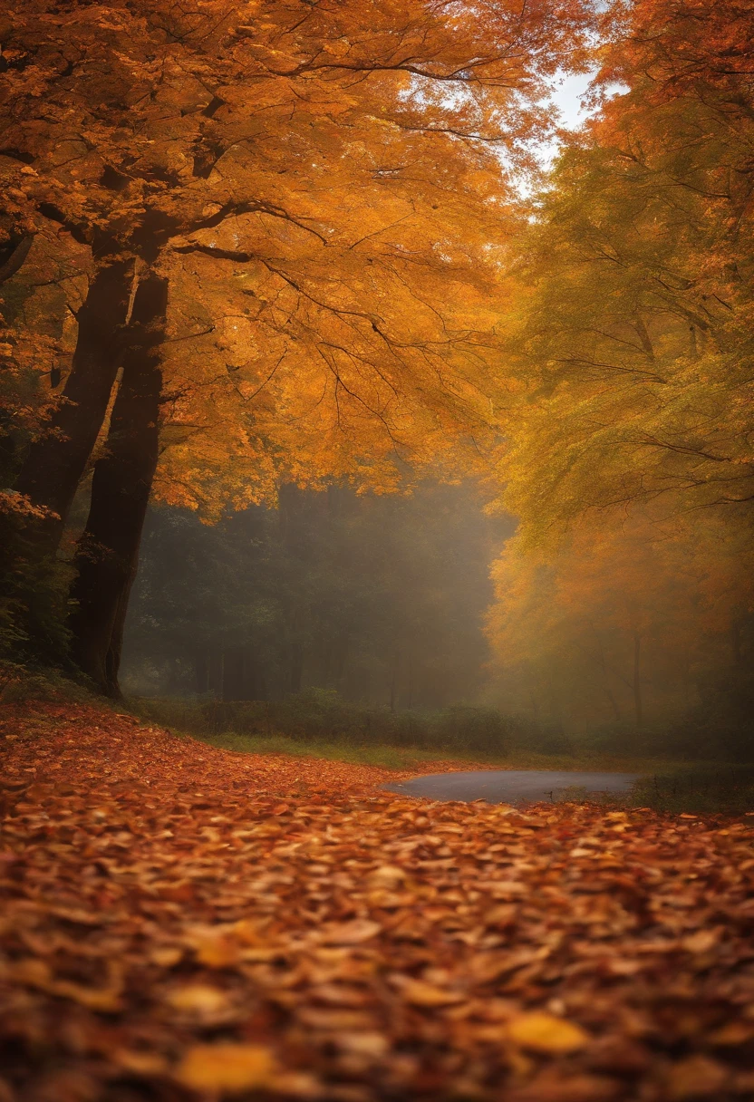 Image with large space representing autumn