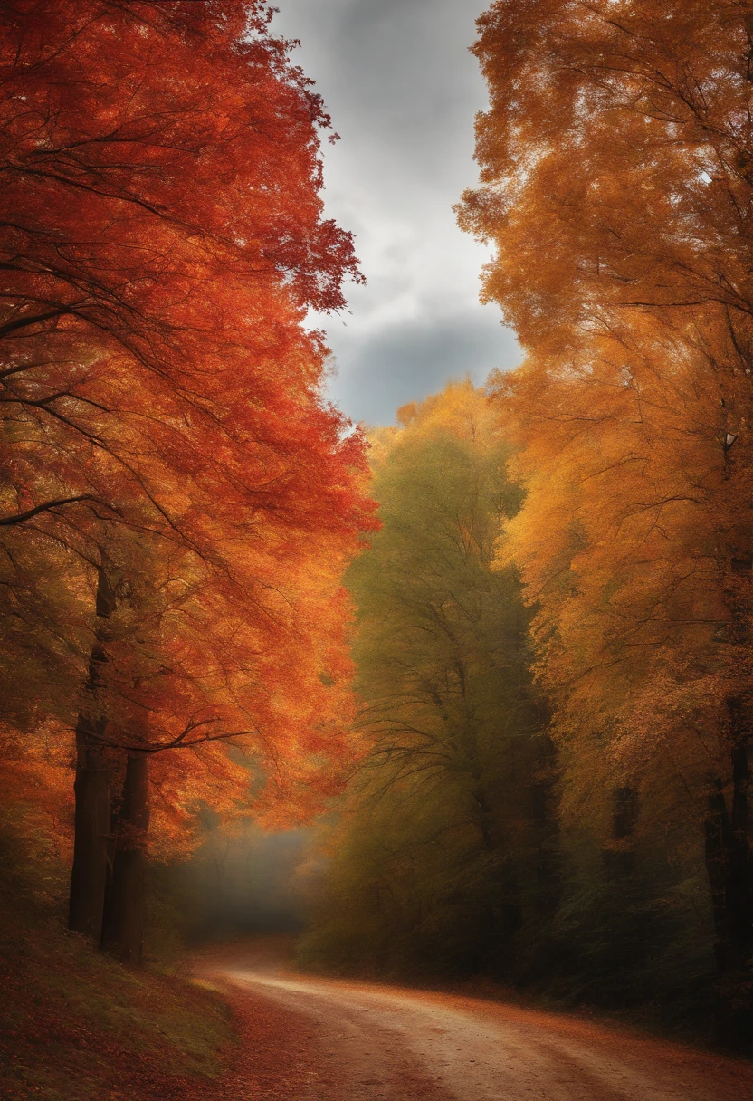 Image with large space representing autumn
