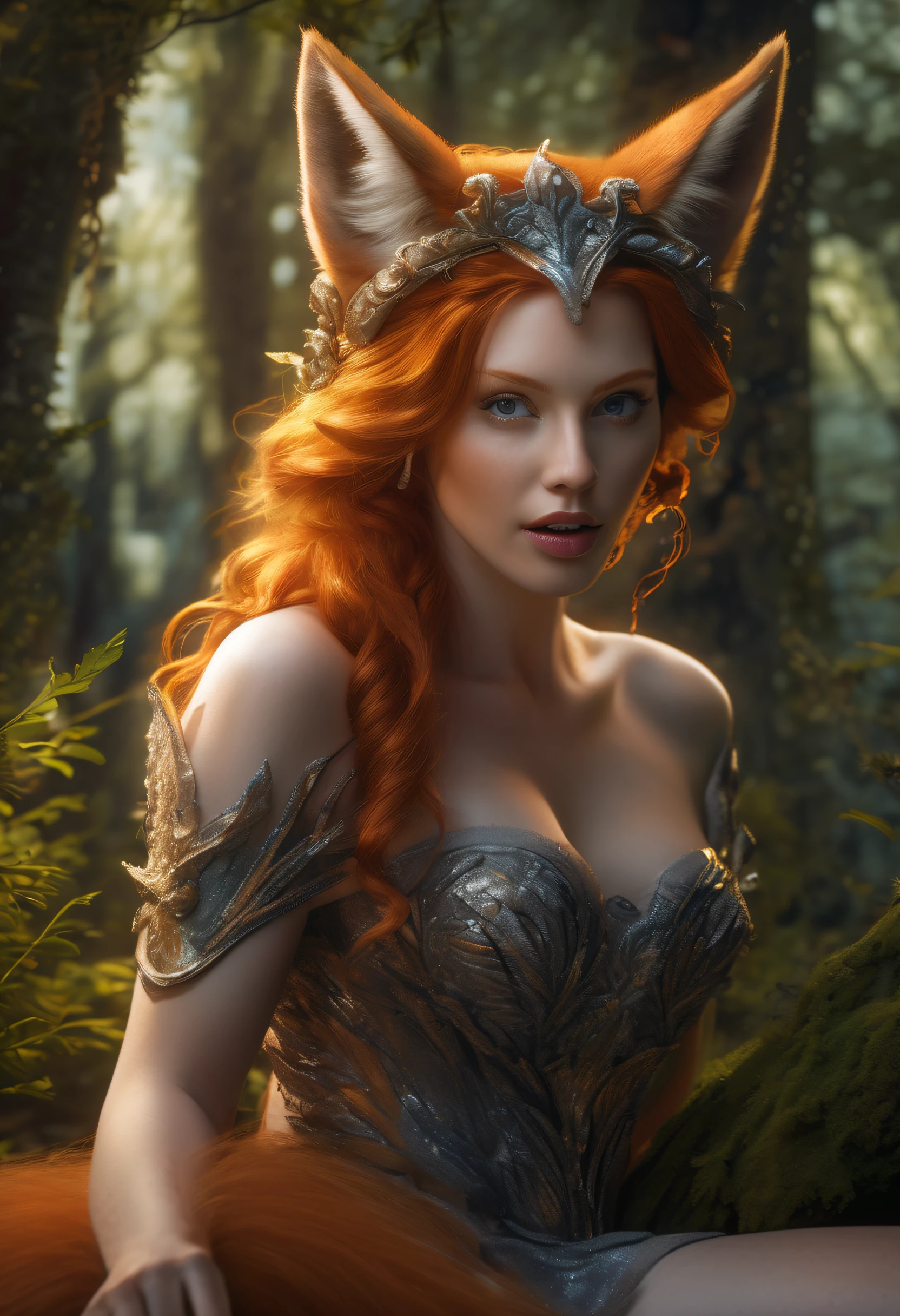 8K, Wood Elf Ranger, (woman's:1.5), Graceful and flexible (athletic build:1.5), emerald eyes (Vibrants:1.5), brown-hair (flowing:1.5), Copper silk, Leaf-shaped ornaments, UHD, HDR, Cinematic image, intricate details, Ultra-realism, Dystopian Palace, Luxurious atmosphere, Ultra-detailed, stunning image, IMAX, Cinematic, award-winning photo, Intricate, Low aperture (f1.2), dramatic  lighting, cinematic  composition, Professional, 