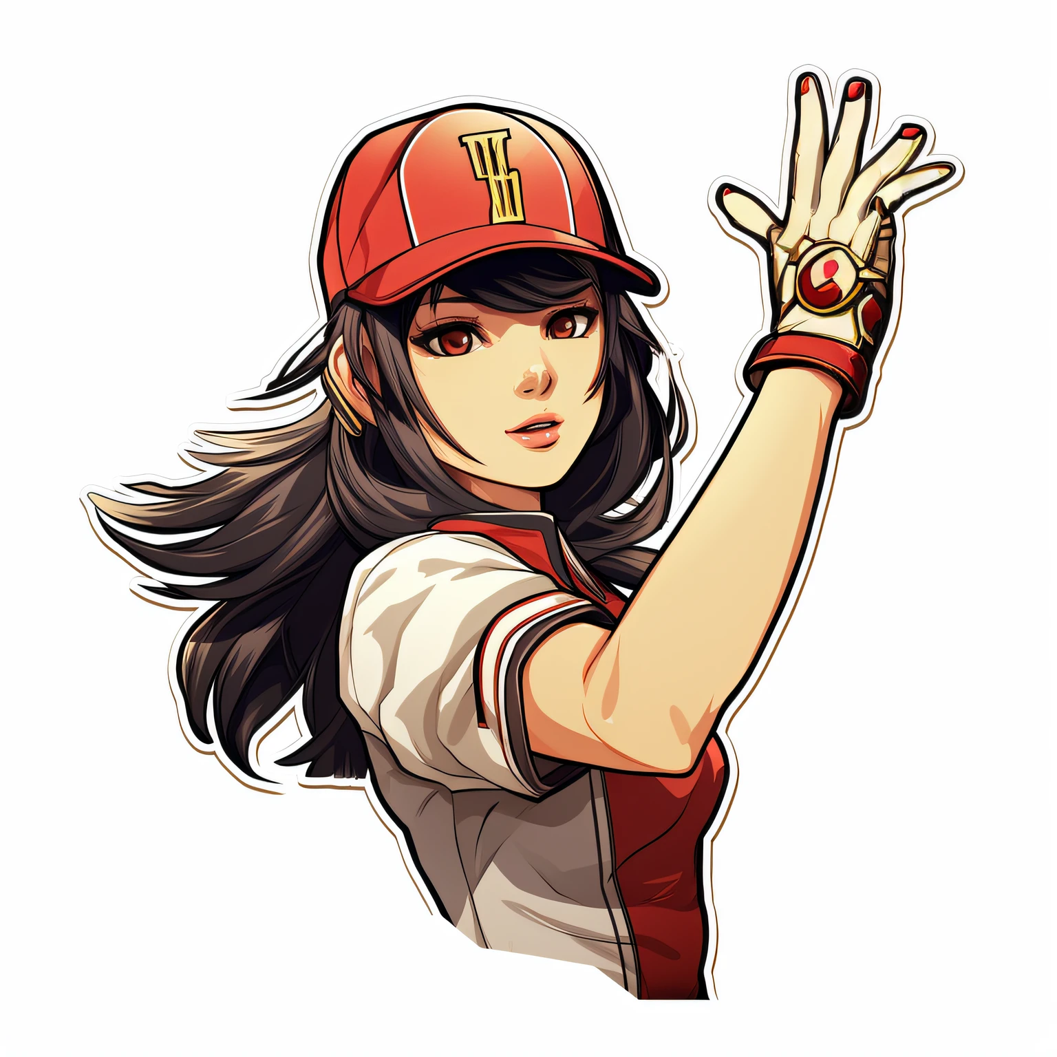 White glove, simple, red, Anime, Vector