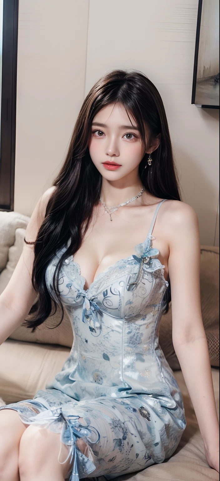 （best qualtiy， tmasterpiece， A high resolution， Glow， flood， Lens glare， wide angles）， rays of sunshine， full bodyesbian， 1 [Chino|Russian|Japanese|Korea]Girl， 独奏，（Mei Hong：1.1） ((Lolita costume）)， choker necklace， jewely， long whitr hair， 耳Nipple Ring， Super delicate face， beauitful face， perfect hand， full face blush， （perfect  eyes） ，（ long eyelasher： 1.4）， Glowing pupils， （white stockings： 0.9）， hentail realism， （highdetailskin： 1.2）， 8K, Ultra HD， digital SLR camera， high high quality， Volumetriclighting， Frankness， A high resolution， 4K， 8K， in the background bokeh， a fantasy forest， Radiant garlic， Feather drop effect， Morning， foreground， f/16 Full body photos Long legs White stockings