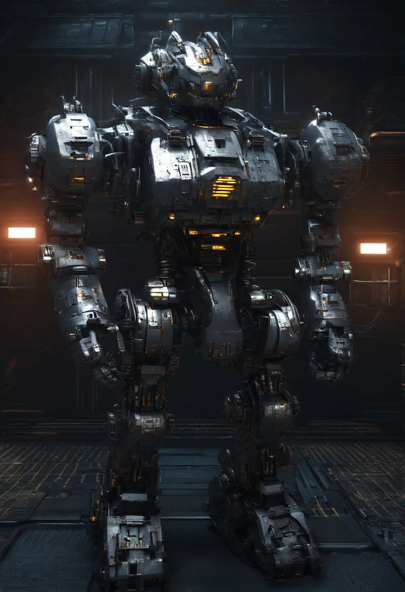 Armoured core mecha,dark, gritty, mechanical Marvel