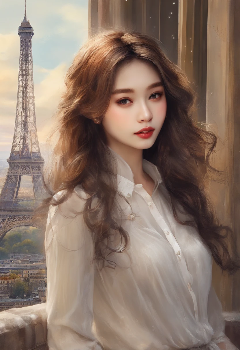 (8K、top-quality、masterpiece:1.2)、 (realisitic、Photorealsitic:1.37)、 ultra-detailliert、DJSODA、 1 girl in、full bodyesbian、Wearing a turtleneck sweater and skinny jeans、Standing in the streets of Paris with the Eiffel Tower in the background、 cute little、 Beautiful detailed sky、night, dark, moon, tiny chest、 beatiful detailed eyes、 (length hair:1.2)、 Floating Hair Novafrog Style、