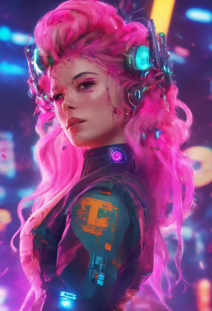 {{masterpiece}}, best quality, extremely detailed CG unity 8k wallpaper, cinematic lighting, lens flare, beautiful detail eyes, black, side glance, multicolor hair, colorful light, particles, heterochromia, (colorful:1.5), (colorful hair:1.5),