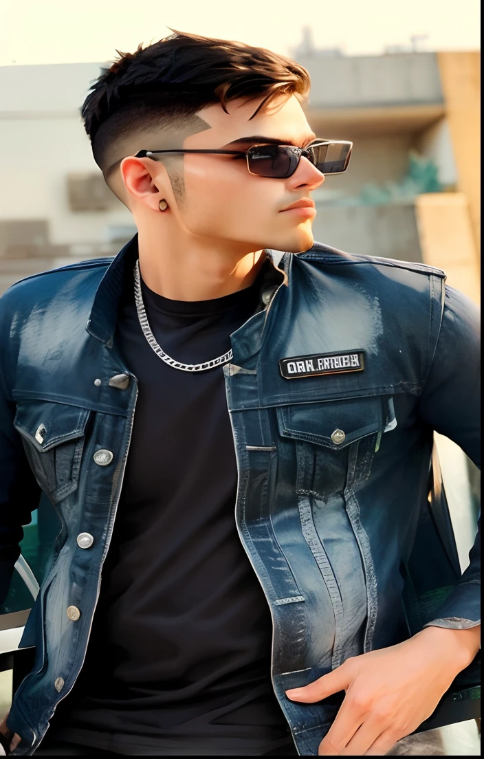 Change background cyberpunk handsome boy