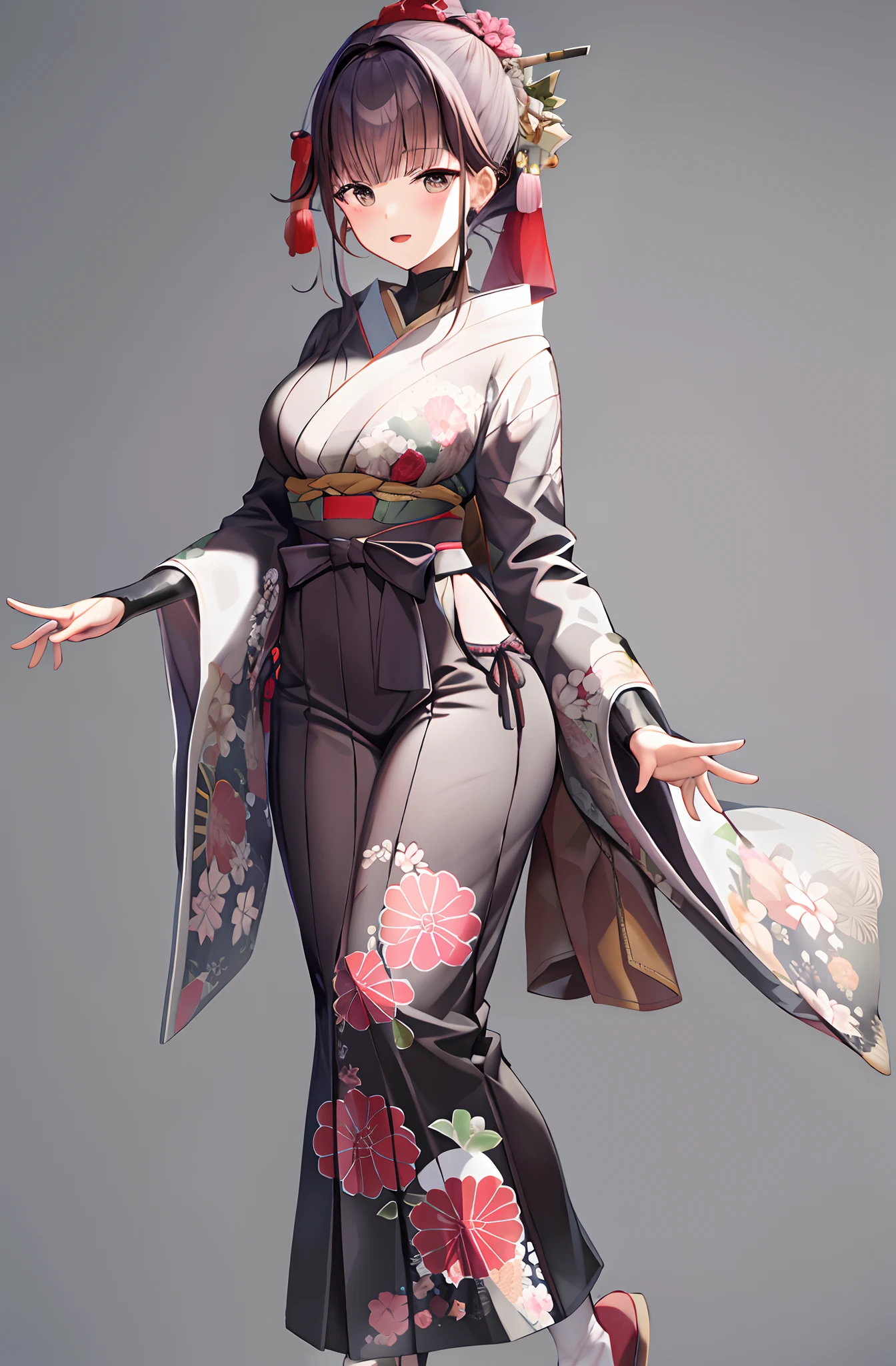 Masterpiece, Best quality, very high res,
default outfit, Japanese cloth, 1girll, Solo, Cesa,sitted,Main hall,Japan Ancient Residence,The castle tower,pride