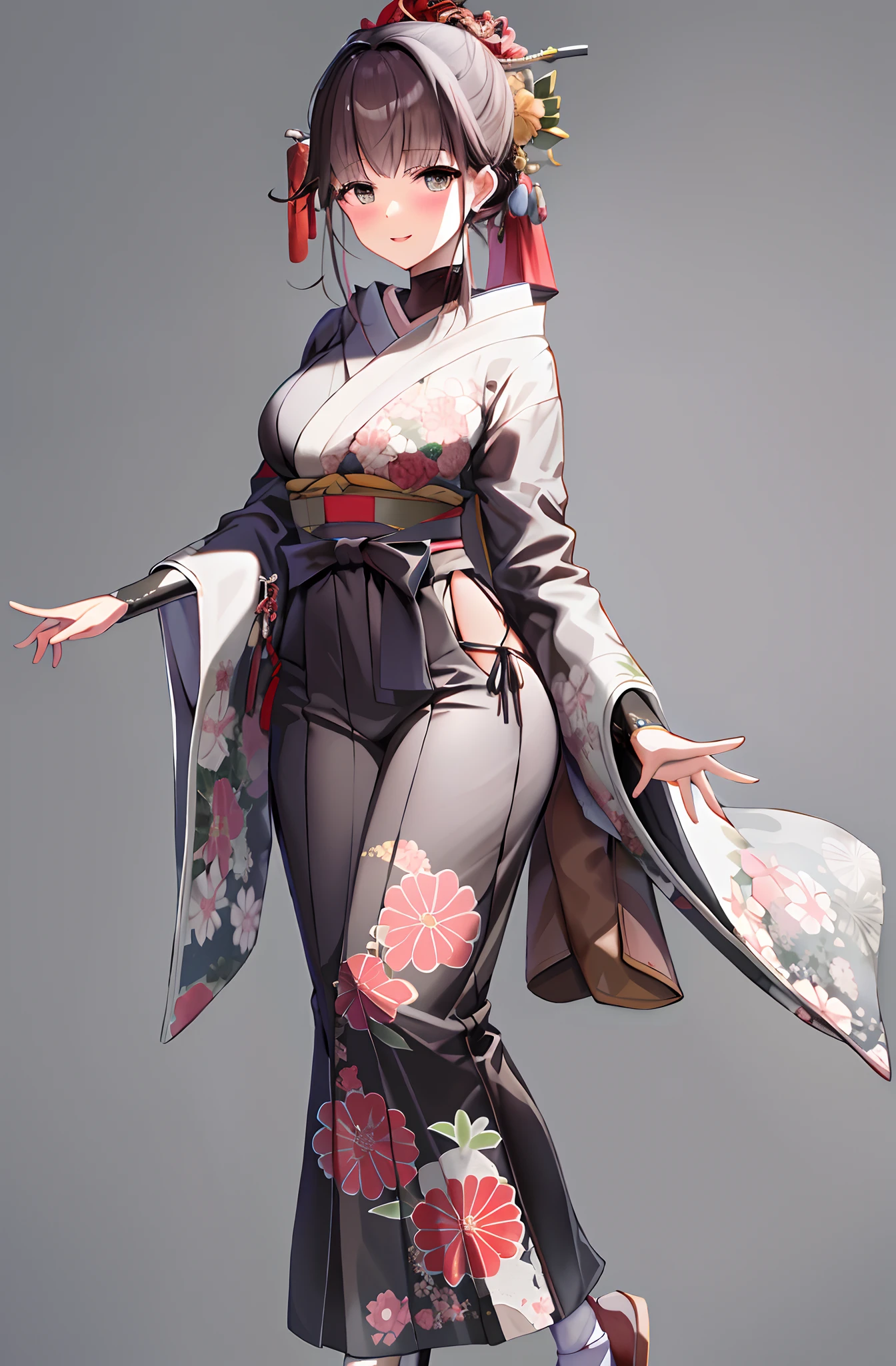 Masterpiece, Best quality, very high res,
default outfit, Japanese cloth, 1girll, Solo, Cesa,sitted,Main hall,Japan Ancient Residence,The castle tower,pride