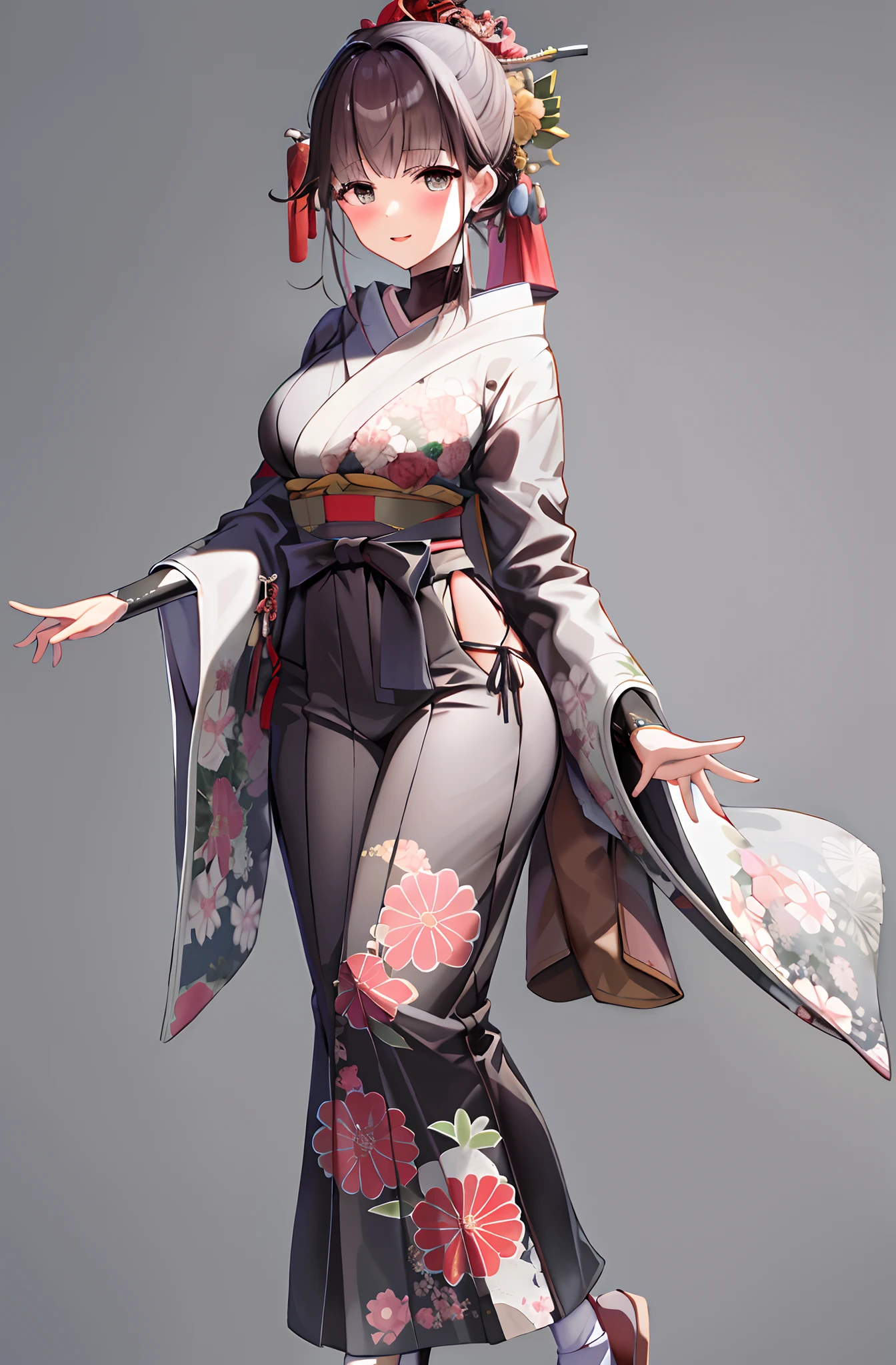 Masterpiece, Best quality, very high res,
default outfit, Japanese cloth, 1girll, Solo, Cesa,sitted,Main hall,Japan Ancient Residence,The castle tower,pride