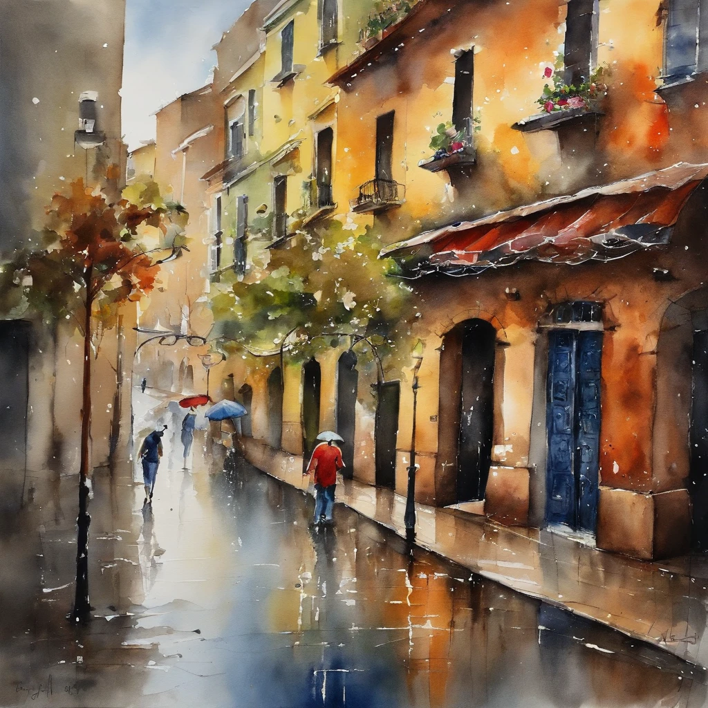 Na rua, The rain is coming, Look for buildings to shelter from the rain