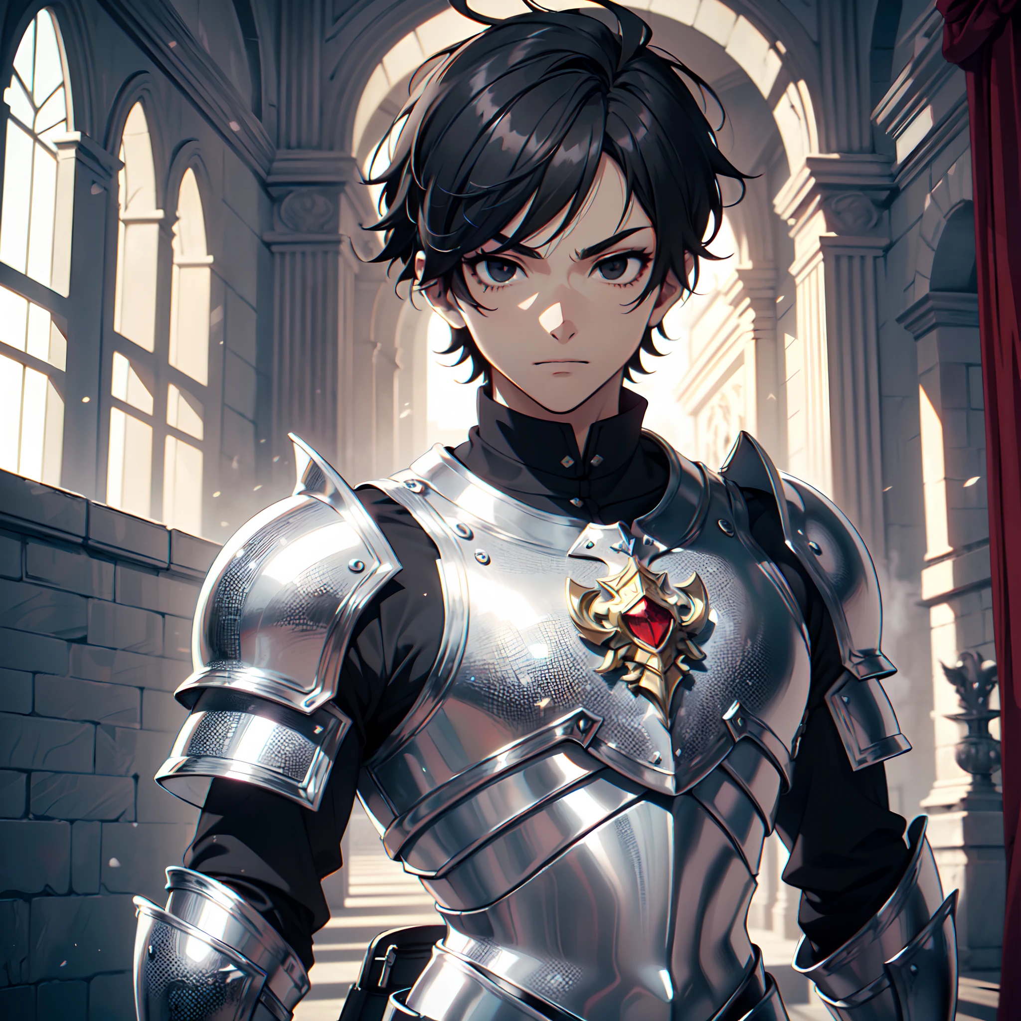 128K Ultra High Definition,
128K Ultra High Quality,
128K Ultra High Resolution,
Best Definition,
Best Quality,
Best Resolution,
Perfectly Detailed,
Perfectly Designed,
Extremely Detailed,
Extremely Designed,
Hyper Detailed,
Hyper Definition,
Hyper Quality,
Hyper Resolution,
Masterpiece,
(((Anime))),
Body Shot,
(((Boy))),
Handsome,
Muscular Body,
(((Black Short Hair))),
(((Black Eyes))),
(((Hyper Detailed & Perfectly Designed Silver Armor Plates))),
(((Hyper Detailed & Perfectly Designed Baron Armor))),
(((Inside Of Medieval Royal Palace Background Scenery))),