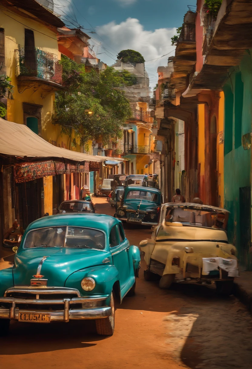 Cidade africana, brazi, cubatas terra