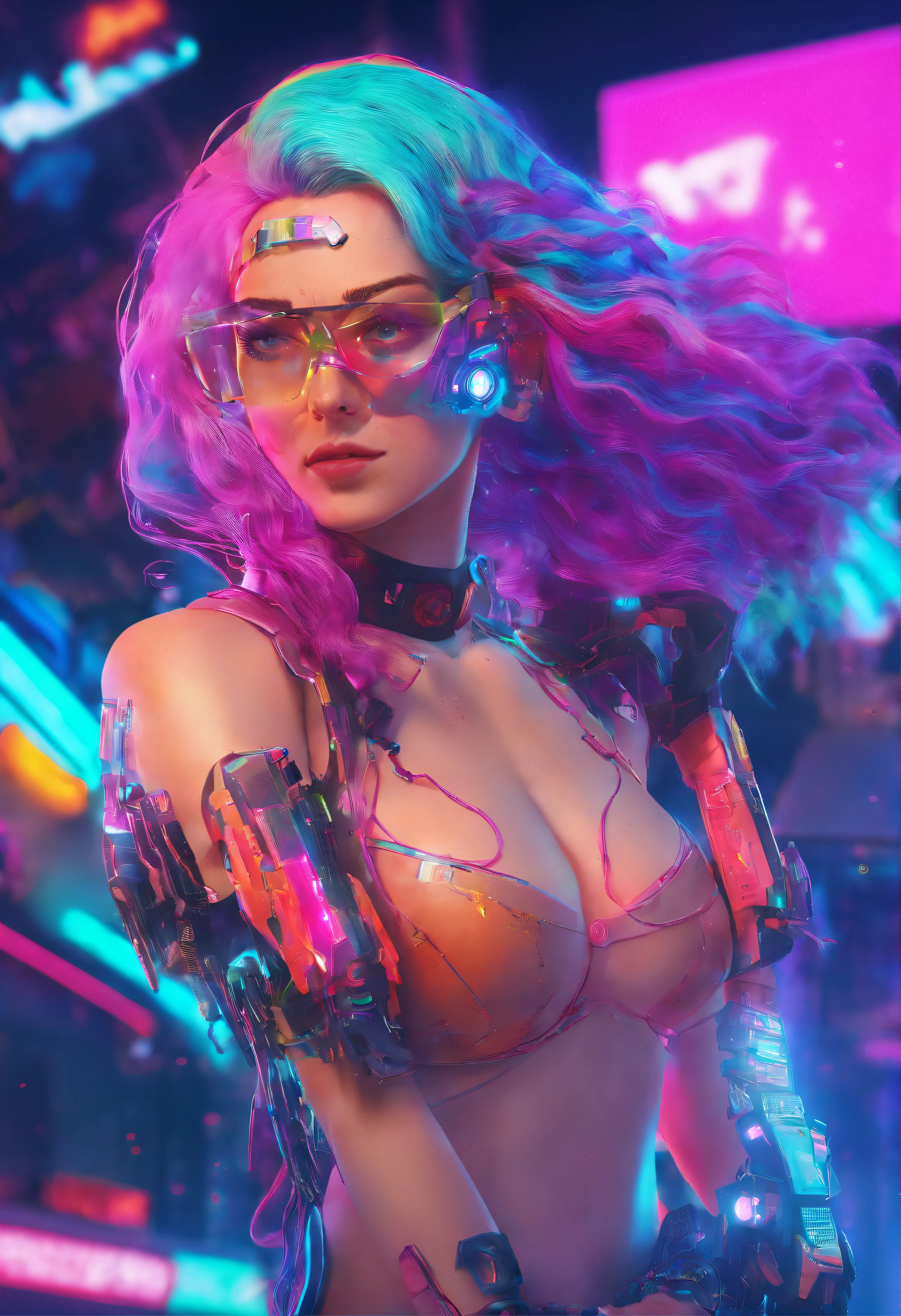 {{masterpiece}}, best quality, extremely detailed CG unity 8k wallpaper, cinematic lighting, lens flare, beautiful detail eyes, black, side glance, multicolor hair, colorful light, particles, heterochromia, (colorful:1.5), (colorful hair:1.5),