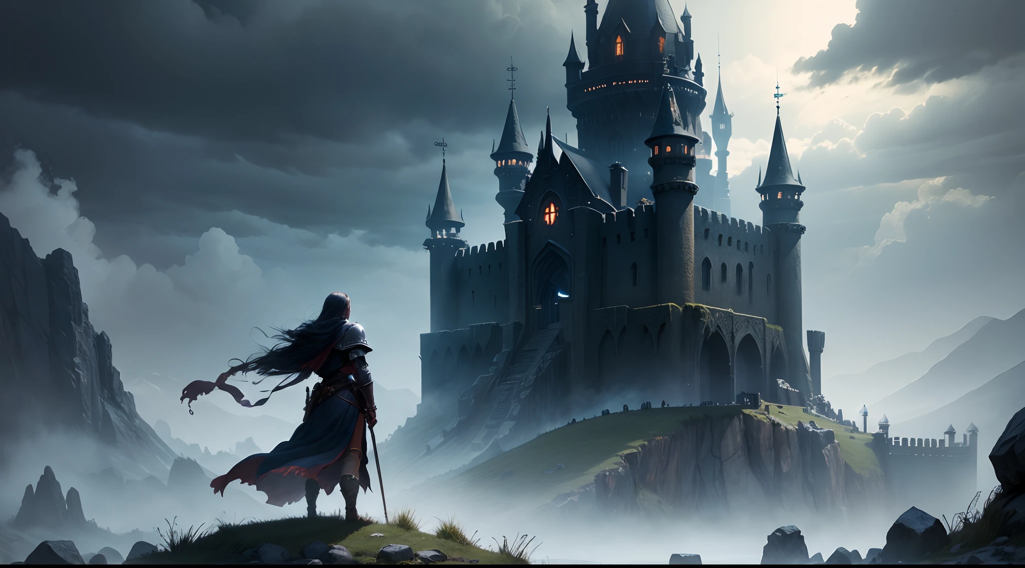 epic fortress magic dark fantasy