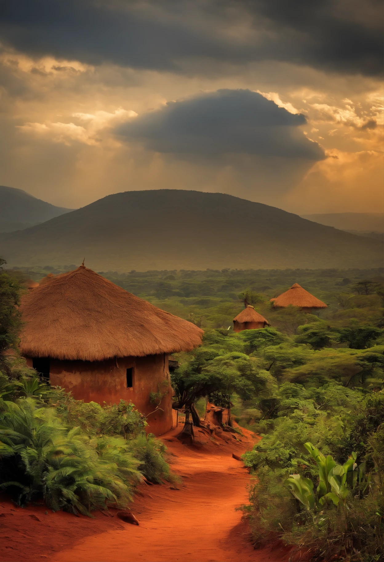 Africa, brazi, terra, casas de terra