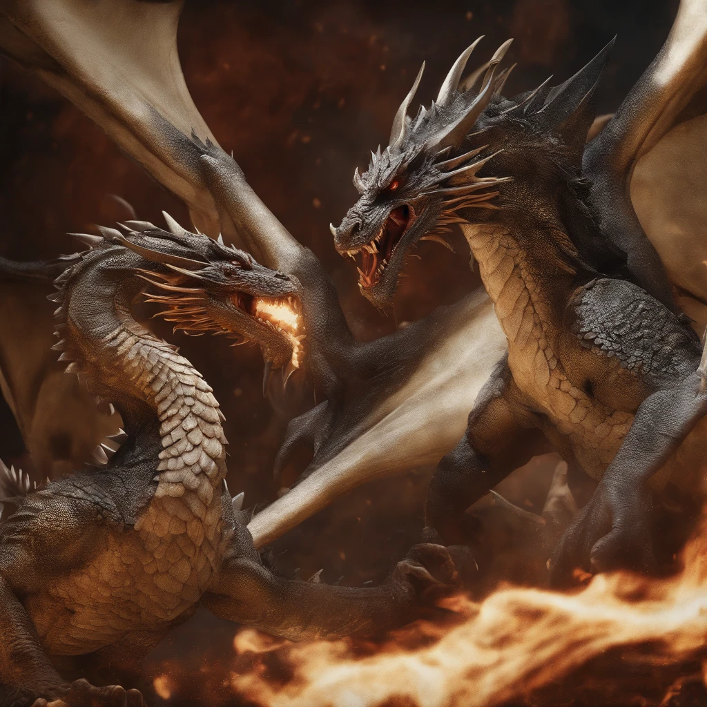 Bat and serpent fight scene ultra HD high resolution 4K