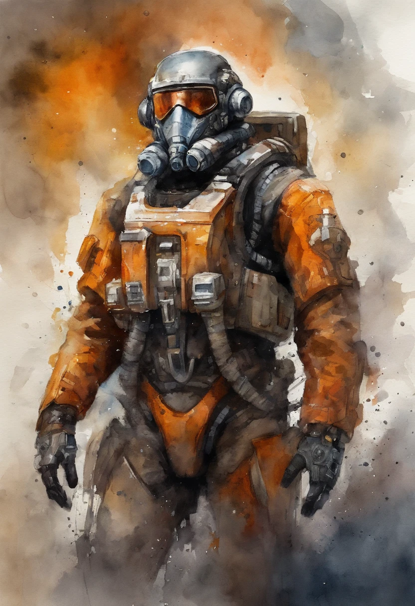 mech pilot, male, dark skin, tired, rule of thirds, high quality background, ultra detailed scenery, ultra sharp focus, perfect professional photo