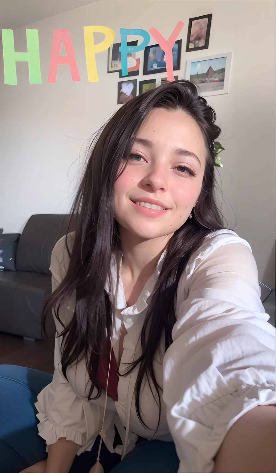 a hyper-realistic portrait of a young woman, half asleep, (face with dimples), under a tree, inside a forest, lots of rain, in the middle of nature, 22 years old, [[dimples]], realistic, (lying on her side), she is wearing a red panties, (wearing a garter belt and black pantyhose), sexy, (huge breasts 2:1), torn, (all torn), wet clothing, short brown hair, (hair tied with bows), curved, SFW